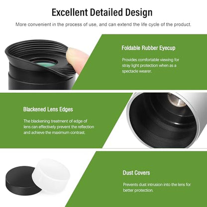 Astromania Telescope Eyepiece 1.25 Inch Plossl Eyepiece Telescope Lens 17mm - size: 1.25" - 17mm