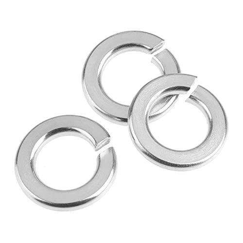 HELIFOUNER 50 Pieces 1/2" Stainless Steel Split Lock Washers, 304 Stainless Steel 18-8 Spring Lock Washers for Screws Bolts - size: 1/2" (50 PCS)