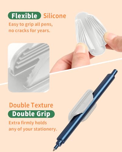 Tiizze Silicone Adhesive Pencil Holders for Classroom & Desk, 10 Pack White - color: White