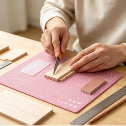A5 Self-Healing Cutting Mat, Double-Sided Craft Mat with Grid Lines, Precision Rotary Cutting Board for Office Desk, Art Craft, Sewing, Hobby, and DIY Projects ﻿ (Black) - color: Black