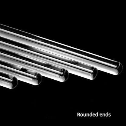QWORK 12-Inch U Glass Stirring Rods - 24 Pack, Smooth Round Ends, Borosilicate Glass Stir Stick, 6mm Diameter