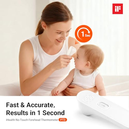 iHealth No-Touch Forehead Thermometer for Adults, Kids, Babies PT3 - color: White