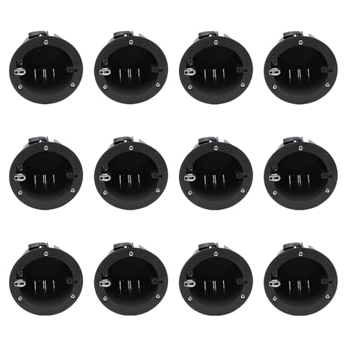 4" Round 18 cu in PVC Outlet Box, Black 12-Pack - color: Round, size: 12