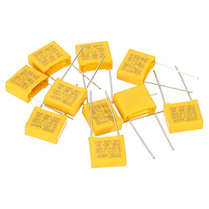 PATIKIL Safety Capacitors, 10 Pack 0.047uF AC 310V 10mm Pin Pitch 13x11x5mm Polypropylene Film Capacitor Assortment Kit for DIY Electronic Products - style: 0.047 uF