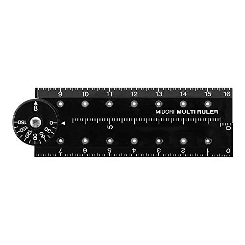 DESIGNPHIL 42272006 Midori Multi Ruler, 6.3 inches (16 cm), Black - color: Black