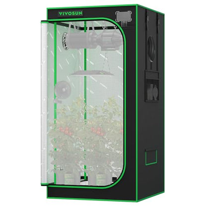 VIVOSUN P276 PRO Grow Tent 32"x32"x 63" Reflective Mylar Indoor Grow Tents - size: 32"x32"x63"