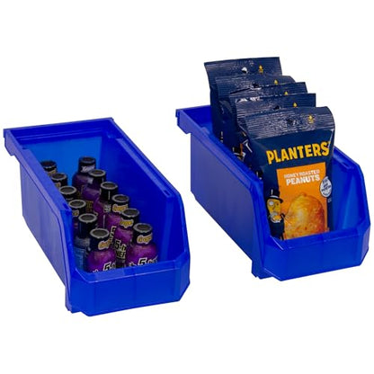 ReadySpace Medium Stackable Plastic Storage Bins, 8-Pack, Blue - color: Blue, size: Medium, 8-Pack