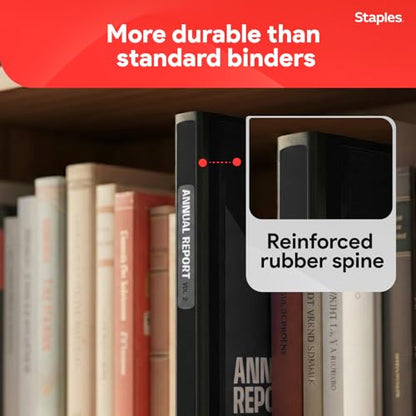 Staples Heavy-Duty 1.5-Inch D-Ring Binder, Black, 400 Sheets - color: Black, size: 1.5-Inch