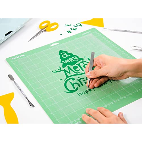 WORKLION Standard Cutting Mat Compatible With Cricut,6 Pack - color: Green (6 Pack), size: 12"x12"