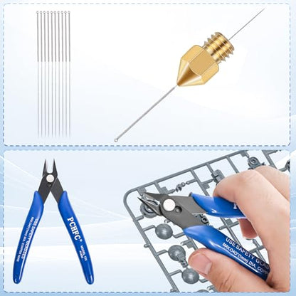 41Pcs 3D Printer Must Have Tool, Rapid Disassembly Nozzle Kit, Deburr, File, Brass Cleaning Brush and 0.35mm Clog Poke, Spatula, Tweezers, Deburring, Smoothing, Finishing, Fine Grinding