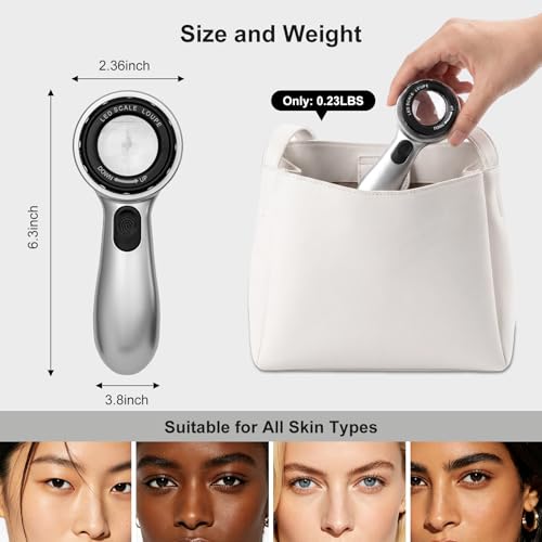 30x LED Dermatoscope Rechargeable Clarity 4 Modes Skin Scalp Hair