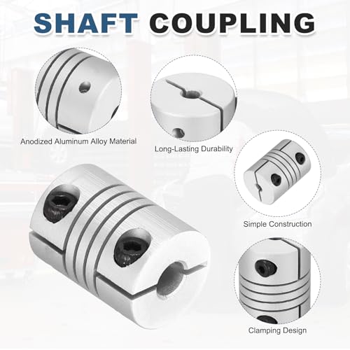 MECCANIXITY 2 Pcs 4 to 5mm Flexible Shaft Coupling 20mm L 15mm Dia - size: 4 to 5mm