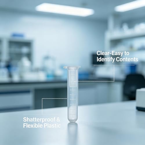 200pcs 10ml Centrifuge Tubes Clear Plastic Vials EP Lab Vials - style: 200pcs 10ml
