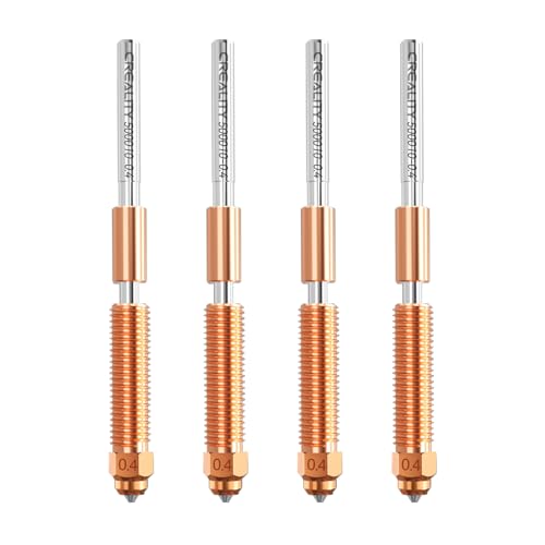 Creality Official K2 Plus Nozzle, 0.4mm 4 PCS Quick-Swap 3D Printer Nozzle Copper Alloy and Hardened Steel Nozzle for 3D Printer K2 Plus, K2, Creality Hi - style: 4PCS 0.4mm