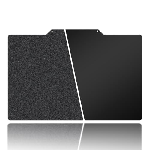 230x150mm Black Build Plate for Creator Pro 2/Qidi X-Pro/Qidi Tech/Dreamer/Inventor, Double Sided Textured PEI+Smooth PEI Flexible Spring Steel Platform Heated Printing Bed for 3D Printer - size: 230x150mm