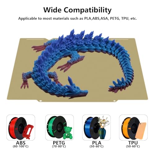 Upgraded U1 Double Sided PEI Build Plate, 3D Printer Textured PEI Platform for Snapmaker U1 276x293mm - style: PEI
