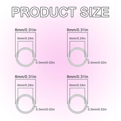 M6×8mm 304 Stainless Steel Shim Washers, Thin Spacers for Precise Alignment - size: M6x8