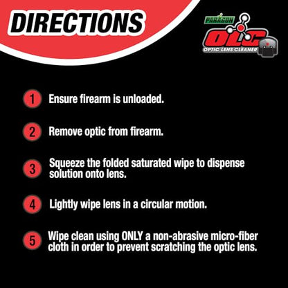 C+H Paragon OLC Optic Lens Cleaner – for Gun Sights, Optic Lens, Night Vision, and Scopes - style: Optic Cleaner Wipes 10pk