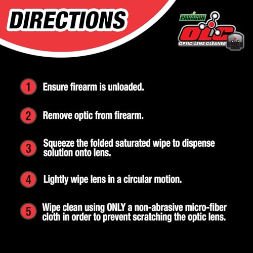C+H Paragon OLC Optic Lens Cleaner – for Gun Sights, Optic Lens, Night Vision, and Scopes - style: Optic Cleaner + Wipes 10pk
