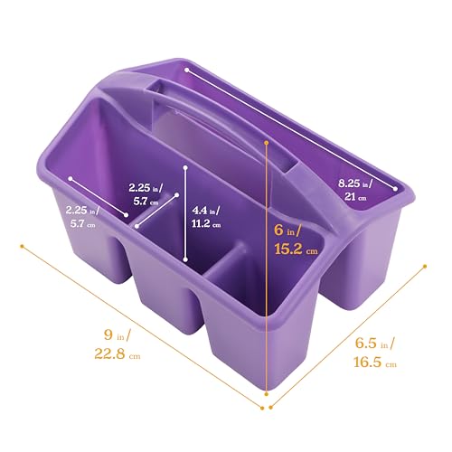 ECR4Kids 4-Compartment Small Storage Caddy Organizer, 6-Pack, Primary