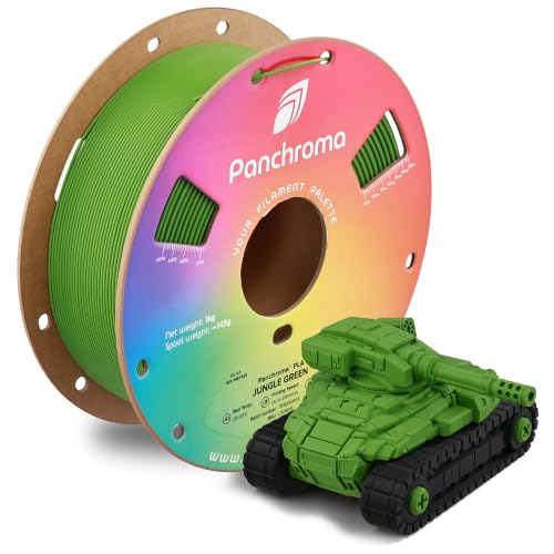 Polymaker Panchroma PLA Filament 1.75mm, 1kg, Jungle Green - color: Basic Pla - 1.75mm Jungle Green (Hex Code: #4e742d), size: 1kg