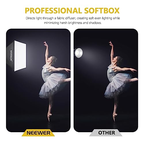 NEEWER 700W Equivalent Softbox Lighting Kit 2 Pack, Photo Studio Equipment