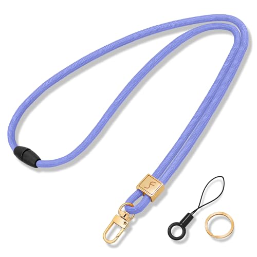 Fishent Lanyard, Cute Neck Lanyards for Keys ID Badges Holder, Keychain Key Teacher Lanyard with Safety Breakaway Buckle for Women Men, Lavender - color: Lavender