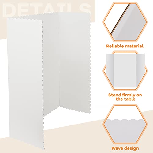 Ctosree 18 Pcs 22 x 38 Inch Tri Fold Poster Board Bulk for Display, White - color: White, size: 22 x 38 inch