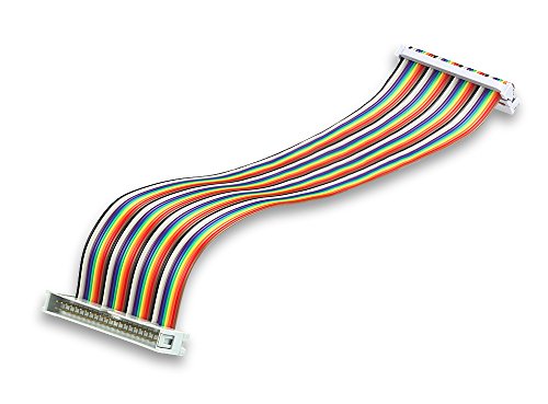 UCTRONICS Male to Female GPIO Ribbon Cable 40pin 8inch Breadboard Jumper Wires for Connection Raspberry Pi 5 3 2 Model B B+ w/ 3.5/5 inch TFT Touch Screen LCD Display - size: U6033