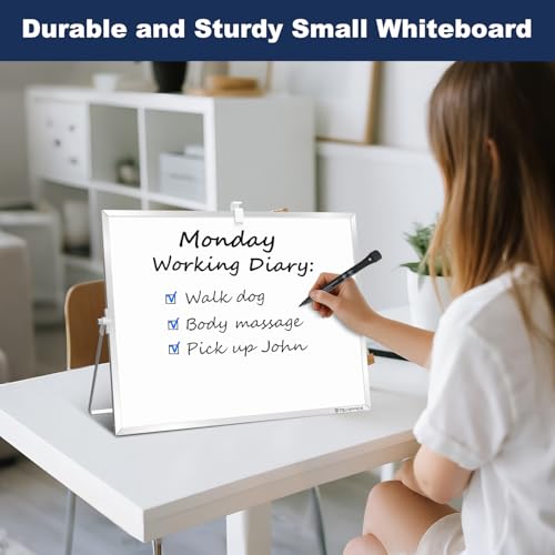 TSJ OFFICE Small White Board - 18 X 14 Inches Silver Framed Dry Erase Board - color: Silver, size: 18"W x 14"H