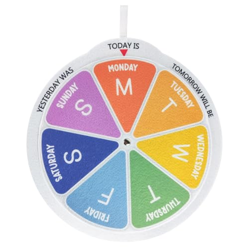Days of the Week Wheel Homeschool Toddler Activities Montessori Calendar Days Spinner Wheel Tracing Kids Preschool Calendar Today is Day of the Week - color: Days of the Week Multicolor