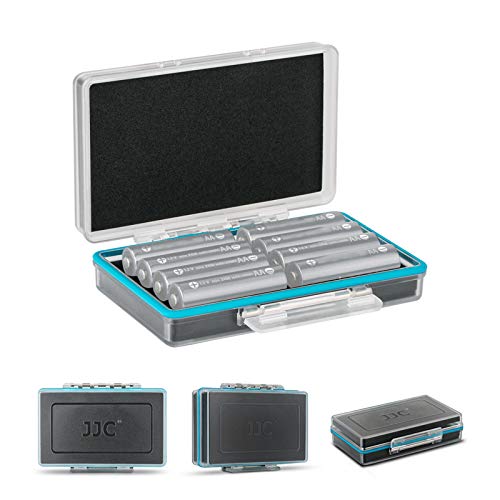 JJC AA Battery Case Storage Holder Organizer for 8 Double A/14500 Batteries - size: 8 Slots AA Battery