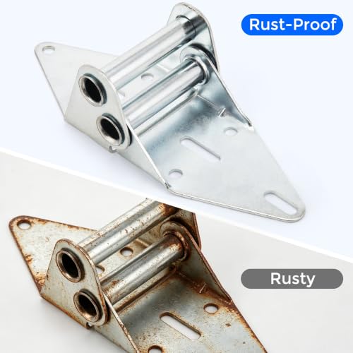 2-Pack #4 Garage Door Hinges, Heavy Duty 14 Gauge Galvanized Steel - size: #4