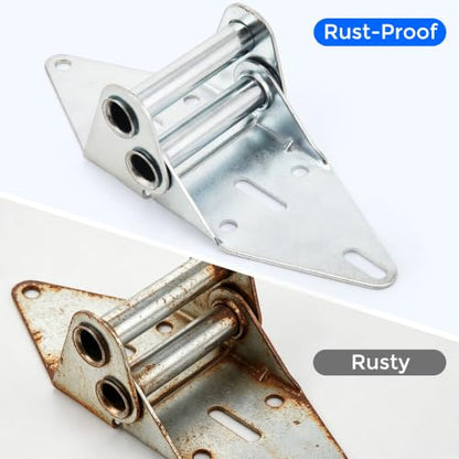 2-Pack #4 Garage Door Hinges, Heavy Duty 14 Gauge Galvanized Steel - size: #4