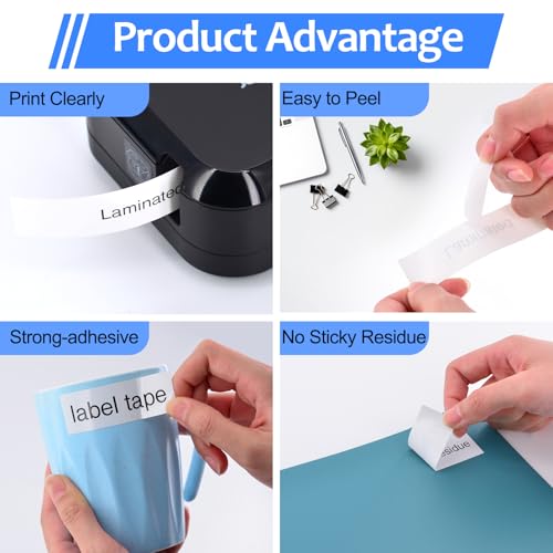 USUPERINK 10 Pack TZe-261 36mm 1.4 Laminated White Tape Compatible with Brother P Touch Label Tape 1-1/2 inch TZe TZ-261 TZe261 Black on White TZe TZ Label for PT-D600 PT-D610BT PT-P700 PT-P710BT - size: 1-1/2'' (36mm)