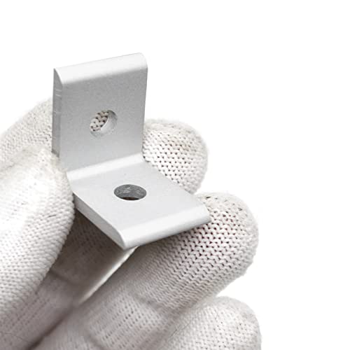 10Sets 10 Series 1" x 1" Aluminum Extrusion Profiles Corner 1010 Series Angle Bracket Connector with M6 T Slot Nuts Bolts for 1 Inch x 1 Inch Extruded Aluminium Profile Rail - style: 10 sets bracket with m6