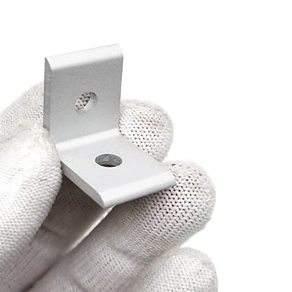 10Sets 10 Series 1" x 1" Aluminum Extrusion Profiles Corner 1010 Series Angle Bracket Connector with M6 T Slot Nuts Bolts for 1 Inch x 1 Inch Extruded Aluminium Profile Rail - style: 10 sets bracket with m6