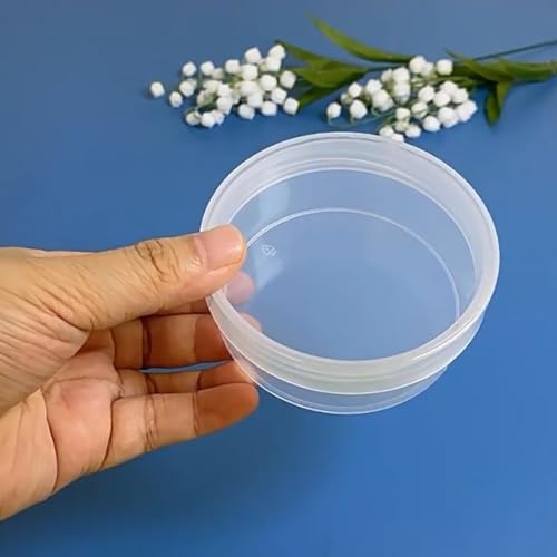 12 Pcs 4.05 oz Round Plastic Containers 3.31 x 1.38 Inch (DxH), Bead Organizers with Lid for Beads Cards and Other Craft Accessories - size: 120 ml (3.31" x 1.38")