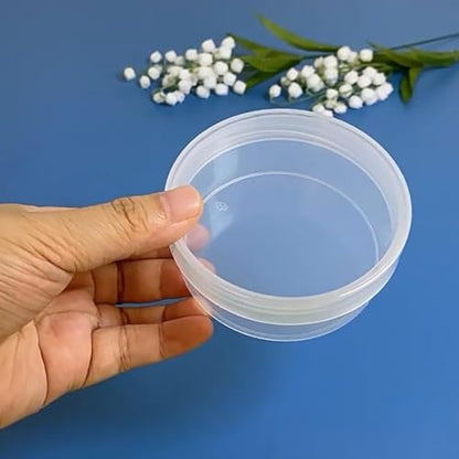 12 Pcs 4.05 oz Round Plastic Containers 3.31 x 1.38 Inch (DxH), Bead Organizers with Lid for Beads Cards and Other Craft Accessories - size: 120 ml (3.31" x 1.38")