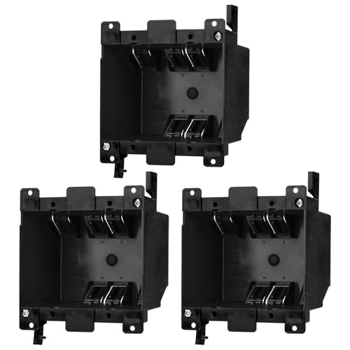 2-Gang 25 cu.in. Old Work Outlet Box, 3-Pack, ETL Listed - color: 2-Gang, size: 3