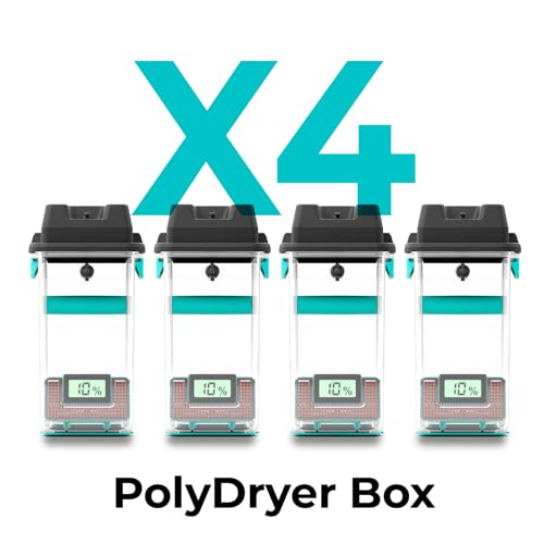 Polymaker Polydryer Filament Storage Box for 1kg PA Nylon PLA PETG, 4-Pack - color: Polydryer Box 4-pack (Only Storage Box)