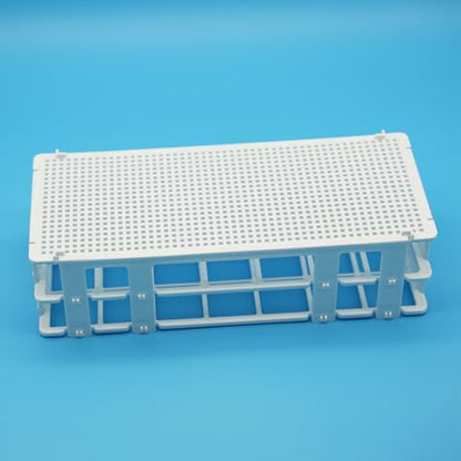 10 Pcs Detachable Plastic Test Tube Rack, 21 Holes Each, 30mm Diameter - color: White, size: 21 Holes-30mm