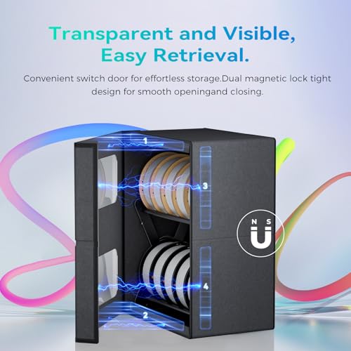 Creality 3D Printer Filament Storage, 10kg Capacity Storage Box, 3D Filament Dryer with Magnetic Closure, Moisture-Proof & Damp-Proof, Large Capacity Rack & Resin Sealed Dust Cover, Easy Access - color: 10kg Capacity Storage Box