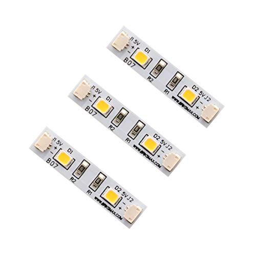 BRIKSMAX 1 * 4 Strip Lights Warm White Small for DIY Lego/Moc Lighting(3 Pack) Version 2.0 - size: Small