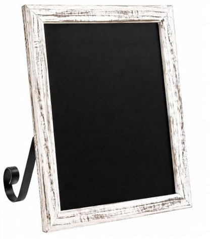 3 Sizes/3 Colors - Small Tabletop Chalkboard Sign with Stand - color: White, size: 11"W x 13"H