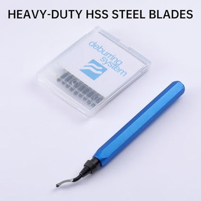2 Pcs Deburring Tool +10 Pcs BS1010 High Speed Steel Blades