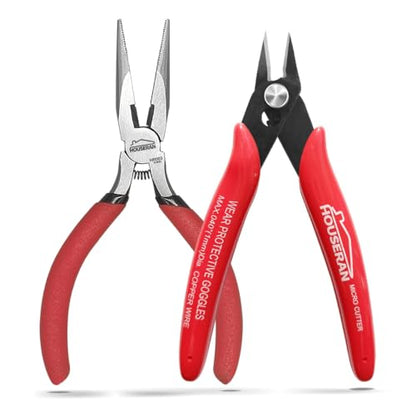 2PCS Wire Cutters & Mini Pliers Set for Hobby Crafts Electronics