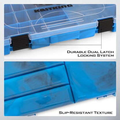 KastKing Utility Tackle Boxes, 3600 and 3700 Fishing Tackle Trays - color: Blue Camouflage, size: 3600(2Pack)