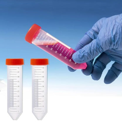 15mL Plastic Centrifuge Tubes 25 Pack, Graduated Conical Bottom