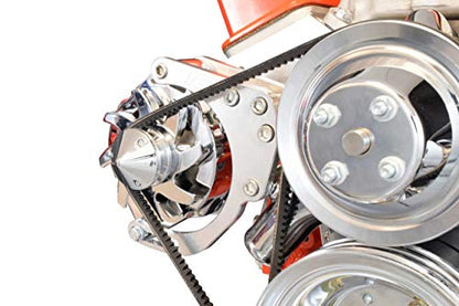 ICT Billet SBC Alternator/Power Steering Pump Accessory Drive Bracket Kit for Double Hump Heads 305 327 350 383 5.0L 5.7L V8 Designed & Manufactured in the USA 551576